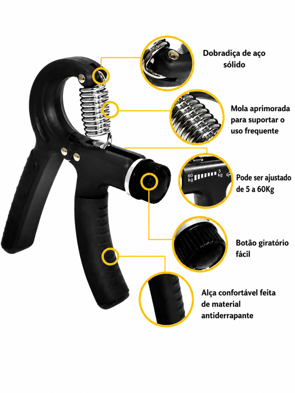 Hand Grip Com Ajuste 5kg Á 60kg - Imagem 2
