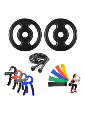 Fisioterapia 2 Anilha 3kg 1 Corda 1 Handgrip 5 Minibands